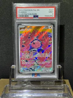 2023 POKEMON PAL EN-PALDEA EVOLVED ILLUSTRATION RARE #227 FLAMIGO PSA 9 - Image 1