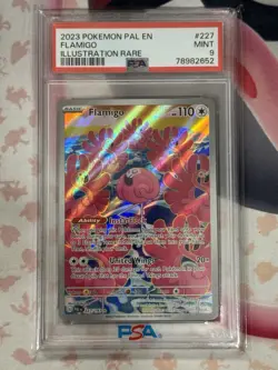 2023 POKEMON PAL EN-PALDEA EVOLVED ILLUSTRATION RARE #227 FLAMIGO PSA 9 - Image 3