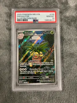 2025 POKEMON MEG EN-MEGA EVOLUTION ILLUSTRATION RARE #135 EXEGGUTOR PSA 10 - Image 1