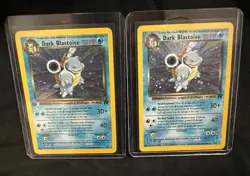 Pokemon Dark Blastoise Team Rocket 1st Edition Holo 3/82 & Holo Non First Ed - Image 1