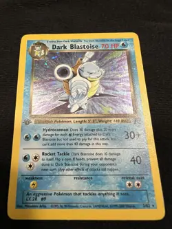 Pokemon Dark Blastoise Team Rocket 1st Edition Holo 3/82 & Holo Non First Ed - Image 2