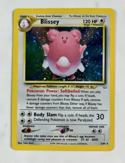 Blissey 2001 Pokemon Neo Revelation Unlimited Holo Rare #2/64 * Light Play - Image 1