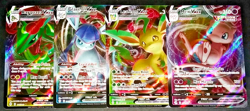 POKEMON MIXED VMAX LOT - MEW (114) RAYQUAZA (111) LEAFEON (008) GLACEON (041) - Image 1