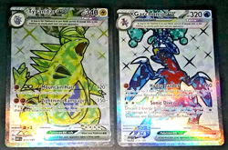 POKEMON TERA EX FULL ART LOT: CHARIZARD TYRANITAR GARCHOMP VESPIQUEN + 1 (EX/NM) - Image 4