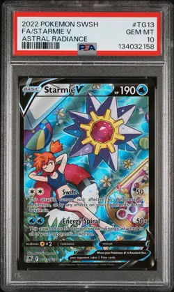 2022 Pokemon SWSH Astral Radiance #TG13 FA/ Starmie V PSA 10 GEM MINT - Image 1