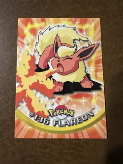 2000 Topps Pokemon TV Animation Edition Series 3 Non Holo #136 Flareon - Image 1