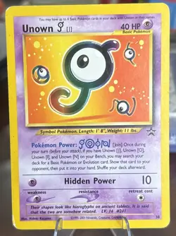 Unown J 38/53 Wotc Promo (Black Star) Spell of the Unown: Entei Movie Pokemon LP - Image 1