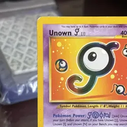 Unown J 38/53 Wotc Promo (Black Star) Spell of the Unown: Entei Movie Pokemon LP - Image 3