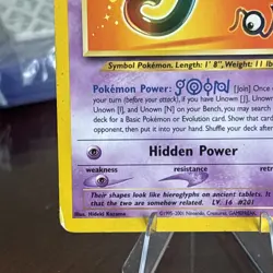 Unown J 38/53 Wotc Promo (Black Star) Spell of the Unown: Entei Movie Pokemon LP - Image 5