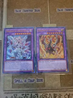 YUGIOH MIRRORJADE THE ICEBLADE DRAGON + LUBELLION THE SEARING DRAGON SDAZ ULTRA - Image 1