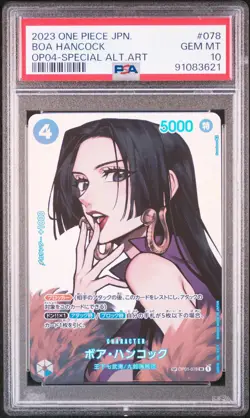 Special Alt Art Boa Hancock One Piece OP04 Kingdoms/Intrigue Japanese 078 PSA 10 - Image 1