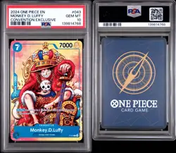 PSA 10 Monkey D. Luffy P-043 2nd Anniversary Promo 2024 English One Piece TCG - Image 1