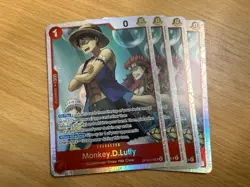4 X Monkey.D.Luffy (OP14-013) - Azure Sea's Seven (One Piece) ENGLISH - Image 1
