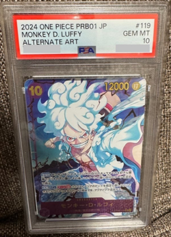 PSA 10 Monkey D Luffy OP05-119 SEC Alt Art The Best One Piece Card 2024 Japanese - Image 1