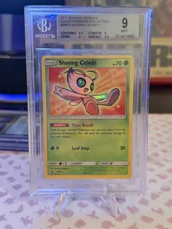 Pokemon TCG Shining Celebi SM79 Sun & Moon Black Star Promo Card NM Condition - Image 1