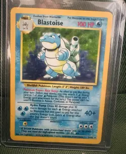 Pokemon Blastoise Base Set Holo Rare 100 HP English Card 2/102 - Image 1