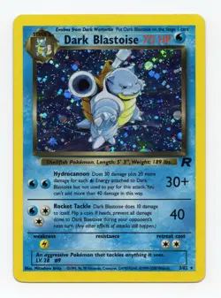 Pokemon TCG Dark Blastoise Holo Rare Card 3/82 LP+ - Image 1