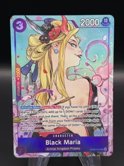 Black Maria Illustration Box Vol.2 OP08-074 One Piece Promotion Card Foil NM - Image 1