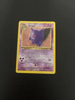 Pokemon Card Gengar 20/62 Fossil Unlimited Non Holo Rare- LP WOTC - Image 1