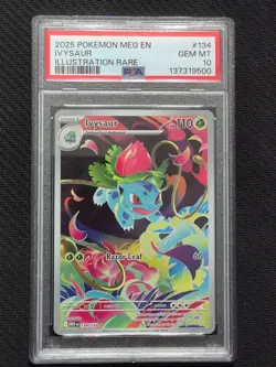 PSA 10 Ivysaur (Illustration Rare) Mega Evolution 134/132 Pokemon Card - Image 1