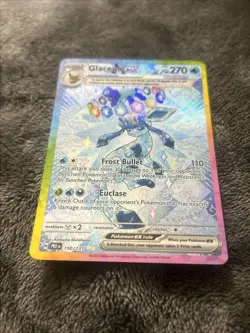 Prismatic Evolutions Glaceon ex SIR NM 150/131 Pokemon Card Holo - Image 2