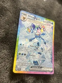 Prismatic Evolutions Glaceon ex SIR NM 150/131 Pokemon Card Holo - Image 3