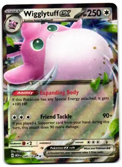 Wigglytuff ex 040/165 - 151 Double Rare Pokemon TCG - M/LP Card - Image 1