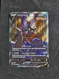 Pokemon Umbreon V Single Strike Full Art Ultra Rare 189/203 Evolving Skies Card - Image 1