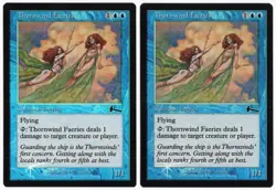 Thornwind Faeries x2 2x 1999 Urza's Legacy FOIL Blue Common Creature MTG NM AZ1 - Image 1