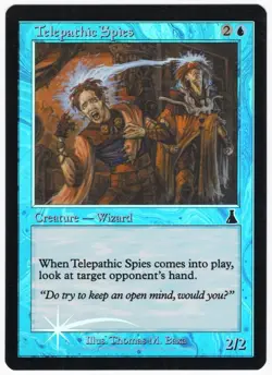 Telepathic Spies 1999 Urza's Legacy SHIFTED FOIL MISPRINT Creature MTG NM AZ3 - Image 1