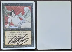 Signed MtG Magic Dan Frazier Artist Proof _ Revised _ SACRIFICE _ VHTF 1/100! - Image 1