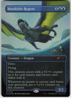 MTG Murktide Regent Rainbow Foil Foil NM Secret Lair Drop Series Magic 1878 - Image 1