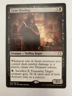 1x MTG Grim Hireling Creature Commander Forgotten Realms Rare (NM) - Image 1