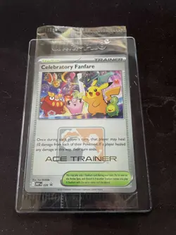 Pokemon TCG Celebratory Fanfare - Ace Trainer Reward Card Sealed - Image 1