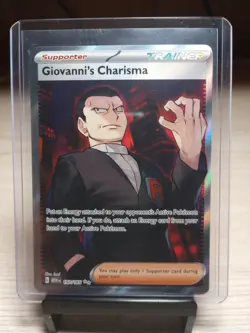 Giovanni's Charisma 197/165 Full Art SR Pokemon Card TCG 151 English NM - Image 1