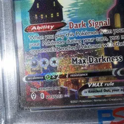 2021 POKEMON SWORD & SHIELD EVOLVING SKIES SECRET FULL ART/UMBREON VMAX PSA 10 - Image 3