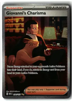 Giovanni's Charisma ⭐ 204/165 Holo Special Illustration Rare 151 Pokemon NM - Image 1