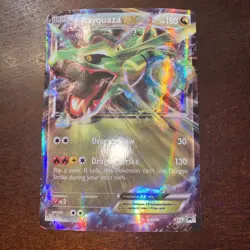 Free S&H 🚢 Pokemon XY Black Star Promo -Rayquaza EX- XY73 Damaged - Image 1