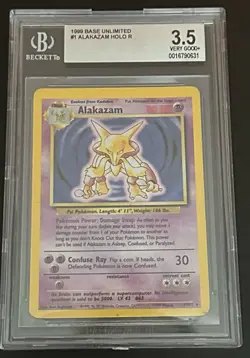 Pokemon Alakazam #1 - 1999 Base Set Holo Rare - BGS 3.5 - Very Good + - Image 1