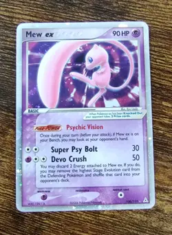 Mew ex 100/110 Ex Holon Phantoms Ultra Rare Holo Swirl 🍥 Pokemon Card - Image 1