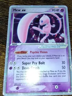 Mew ex 100/110 Ex Holon Phantoms Ultra Rare Holo Swirl 🍥 Pokemon Card - Image 3