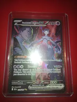 Team Rocket's Mewtwo ex 231/182 SIR Destined Rivals Pokemon Card TCG - Image 1