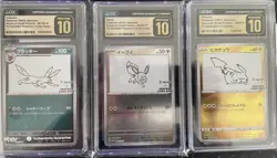 Yu Nagaba Pokemon CGC 10 PRISTINE Set - Umbreon Pikachu Eevee - Promos JPN - Image 1