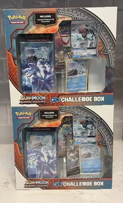 Lot of 2 Pokemon Sun & Moon Burning Shadows GX Challenge Boxes Alolan Ninetales - Image 1