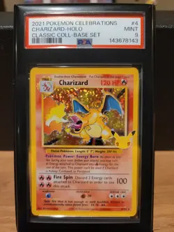 2021 Pokemon Celebrations Charizard Holo Base PSA 9 - Image 1
