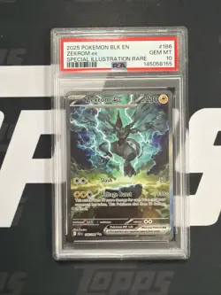 2025 POKEMON BLK EN-BLACK BOLT SPECIAL ILLUSTRATION RARE #166 ZEKROM EX PSA 10 - Image 1