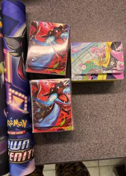 Pokemon Playmats- 2 Charizard EX UPC, Crown Zenith Marnie, Terapagos + Extras! - Image 3