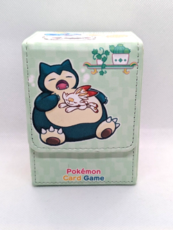 POKEMON CENTER JAPAN SNORLAX'S YAWN FLIP DECK BOX CASE LEATHER - HIGH QUALITY - Image 1