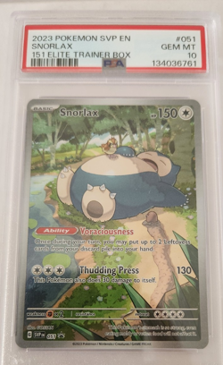 Snorlax Pokemon 2023 151 Elite Trainer Box ETB PROMO #051 PSA 10 - Image 1