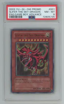 2003 Yu-Gi-Oh! Promo Slifer the Sky Dragon Game Boy Advance #GBI-001 PSA 8 - Image 1